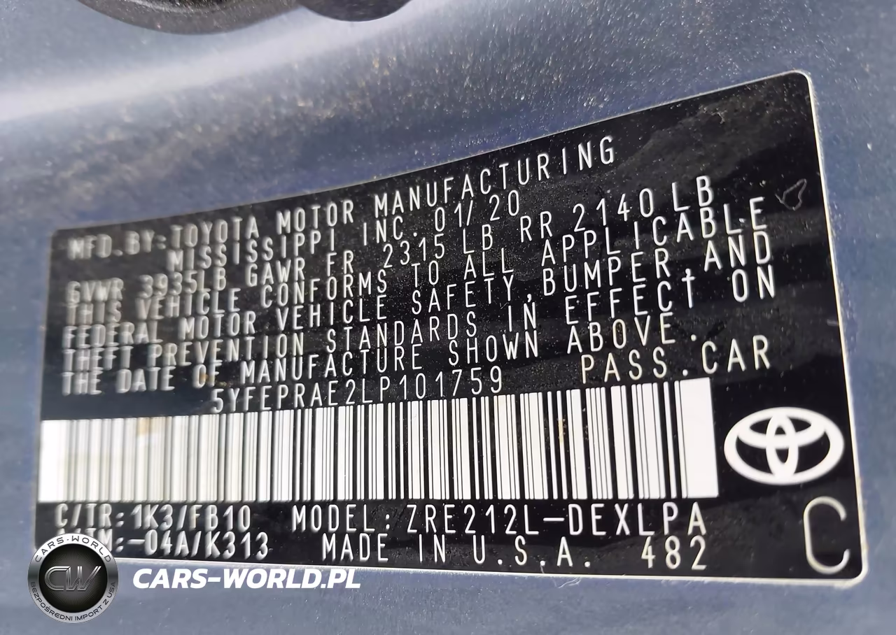 2020 Toyota Corolla Le VIN:5YFEPRAE2LP101759 - 9
