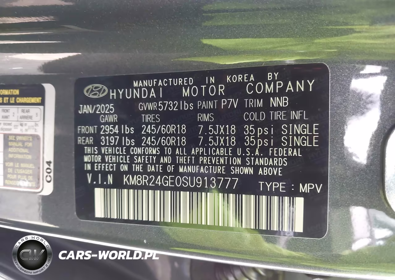 2025 Hyundai Palisade Sel VIN:KM8R24GE0SU913777 - 9