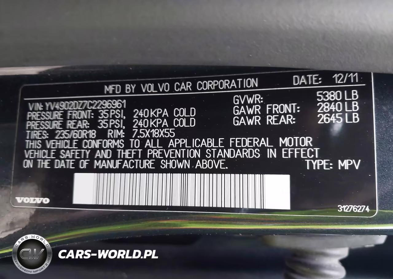 2012 Volvo Xc60 T6-T6 Platinum-T6 Premier Plus-T6 R-Design-T6 R-Design Platinum-T6 R-Design Premier Plus VIN:YV4902DZ7C2296961 - 9