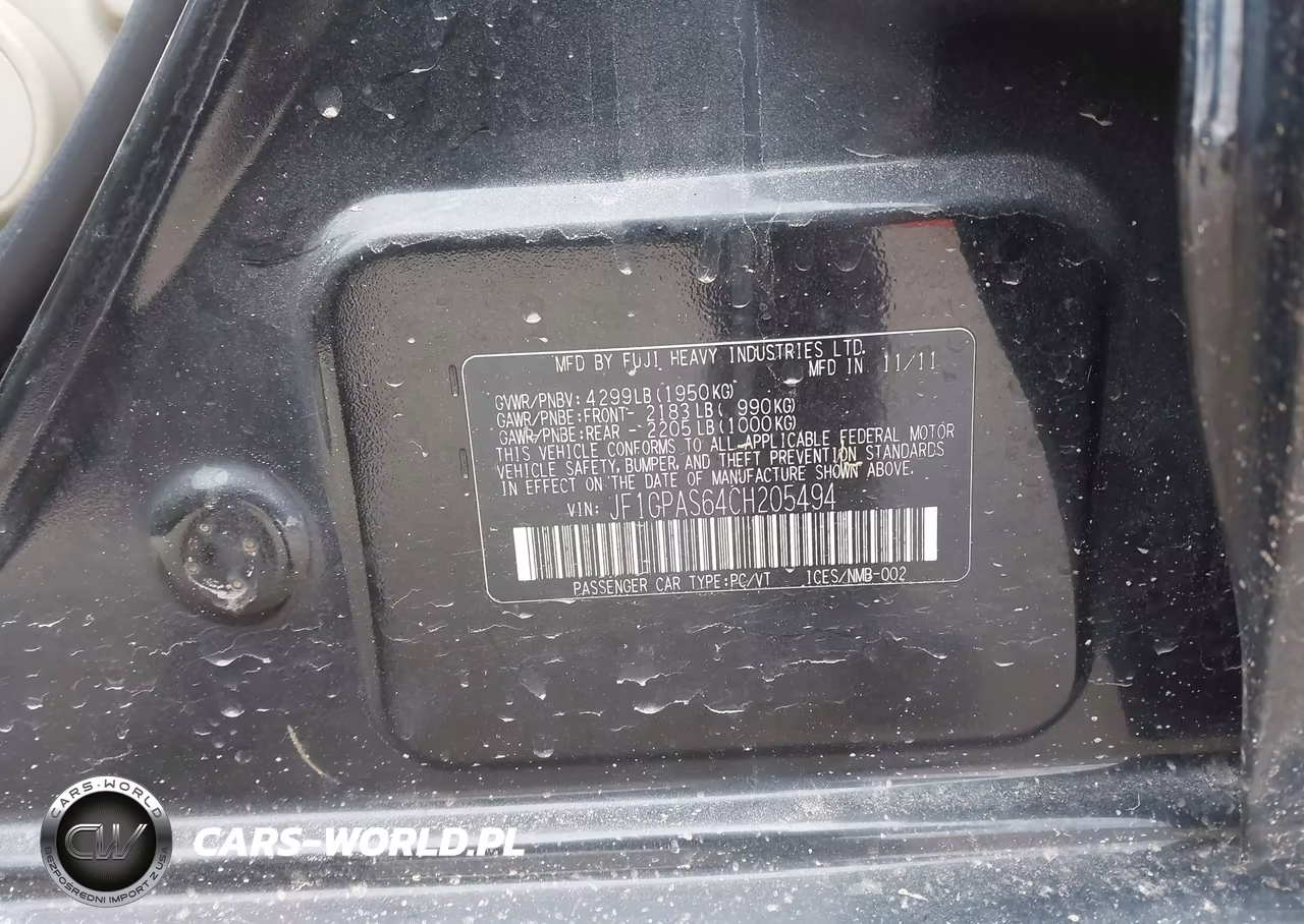 2012 Subaru Impreza 2.0I Sport Limited VIN:JF1GPAS64CH205494 - 9
