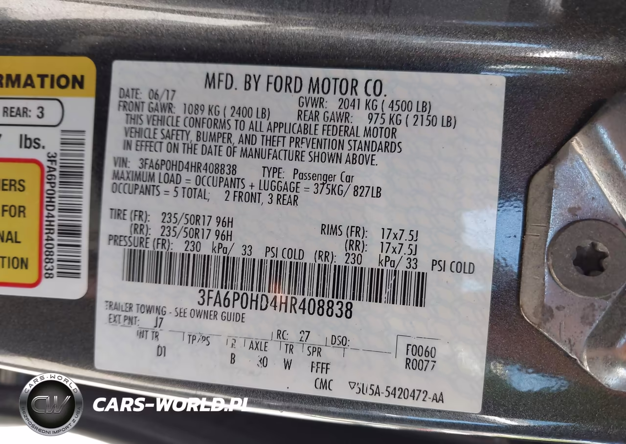 2017 Ford Fusion Se VIN:3FA6P0HD4HR408838 - 9