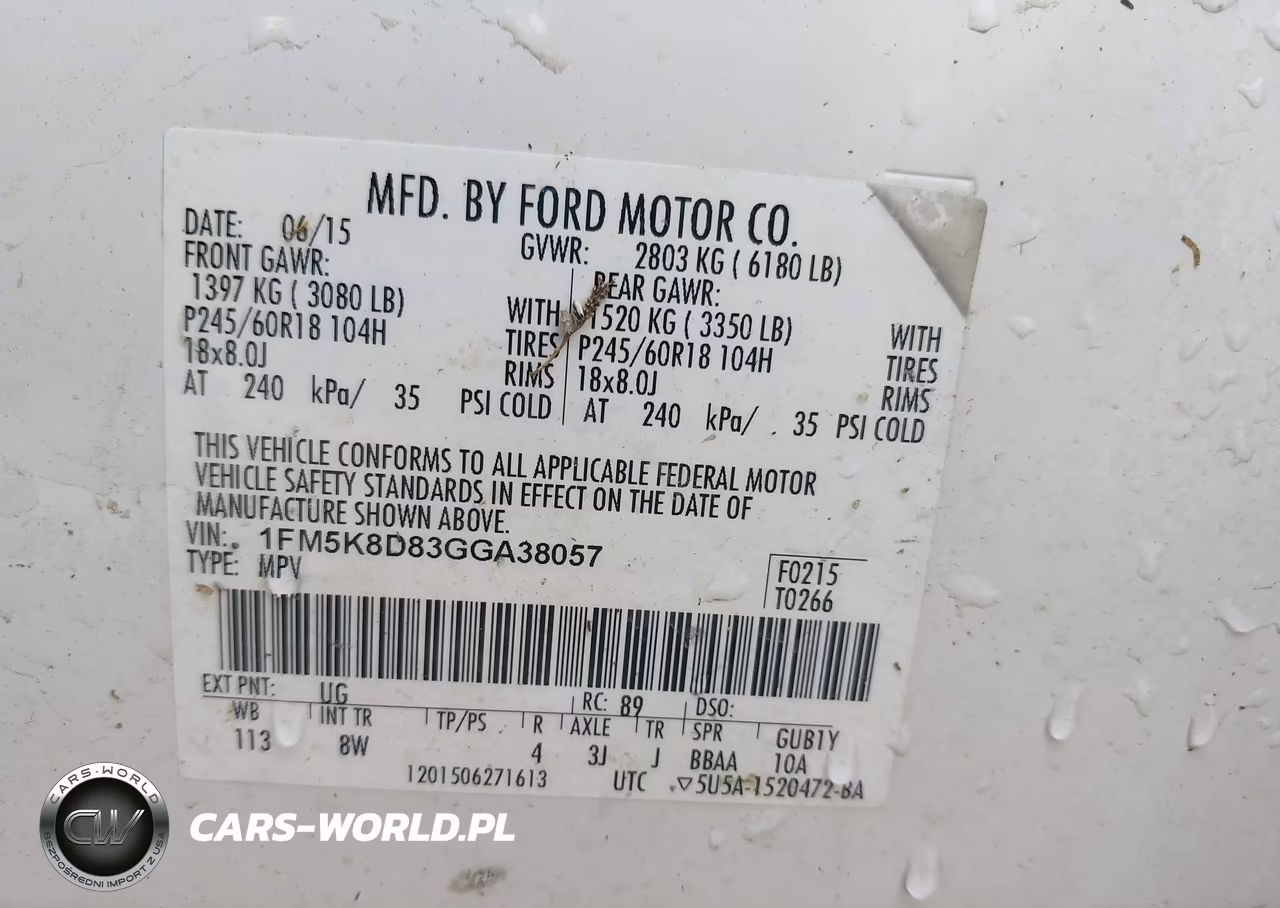2016 Ford Explorer Xlt VIN:1FM5K8D83GGA38057 - 9
