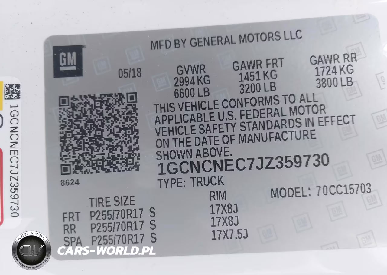 2018 Chevrolet Silverado 1500 Wt VIN:1GCNCNEC7JZ359730 - 9