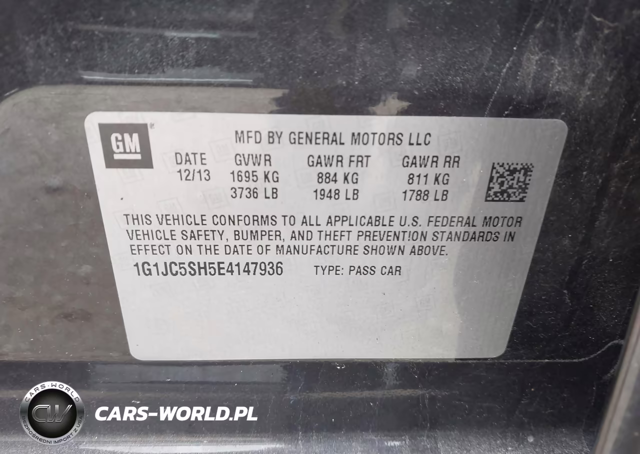2014 Chevrolet Sonic Lt Auto VIN:1G1JC5SH5E4147936 - 9