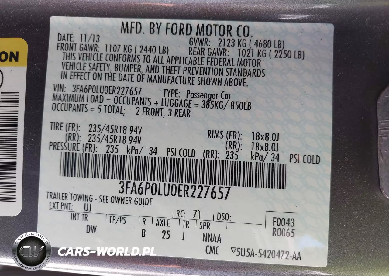 2014 Ford Fusion Hybrid Se VIN:3FA6P0LU0ER227657 - 9