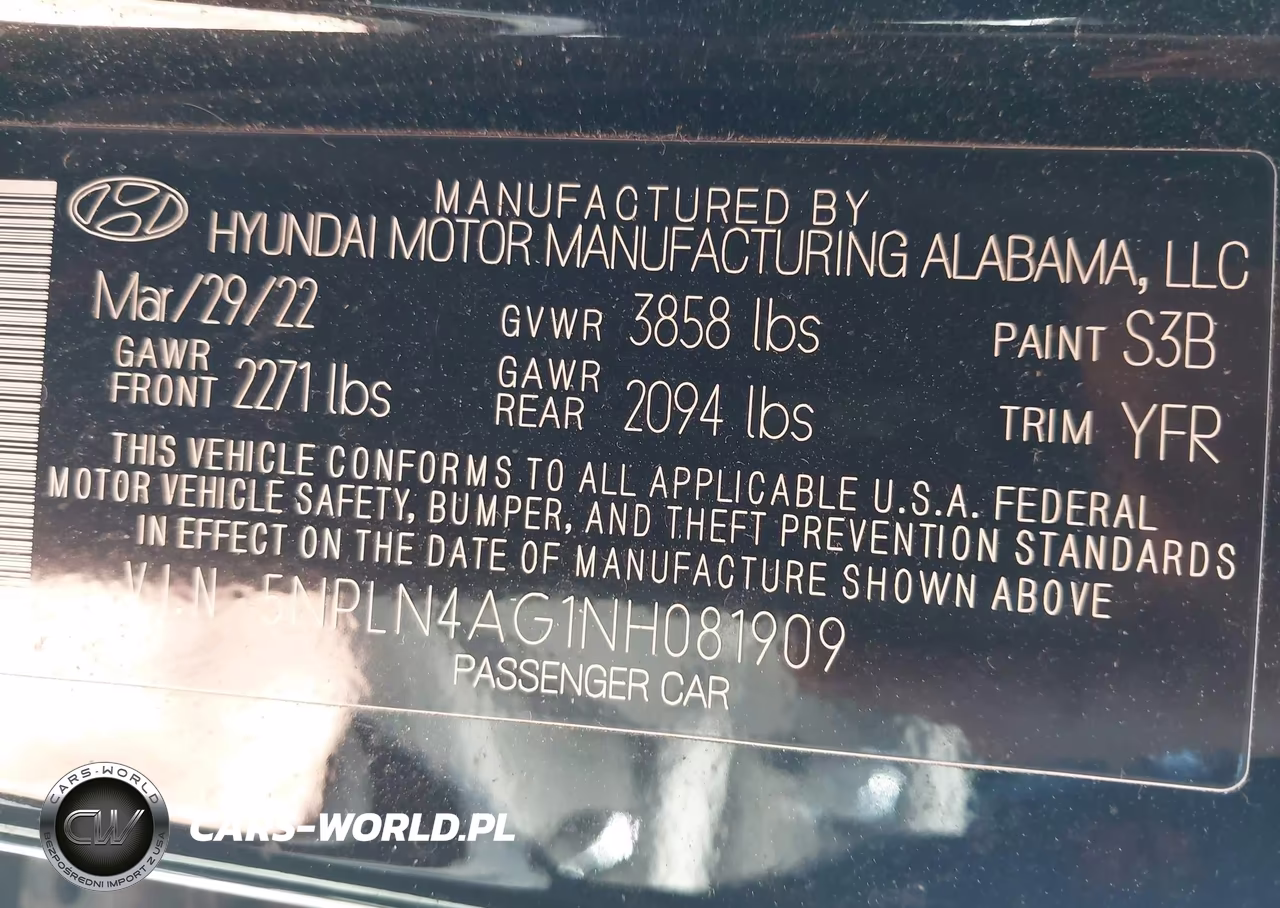 2022 Hyundai Elantra Sel VIN:5NPLN4AG1NH081909 - 9