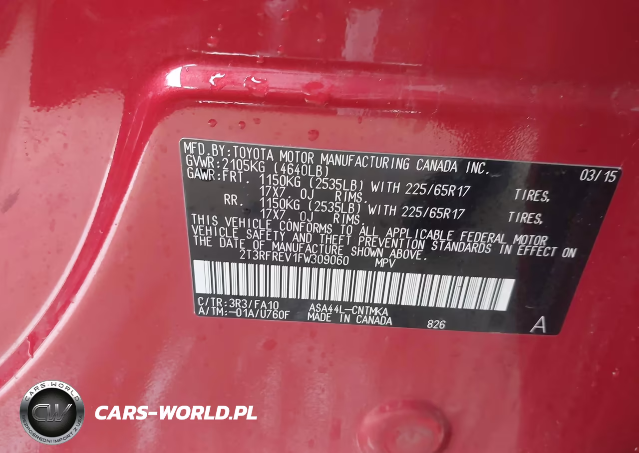 2015 Toyota Rav4 Xle VIN:2T3RFREV1FW309060 - 9