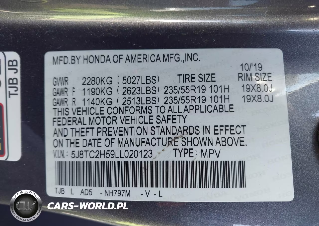 2020 Acura Rdx Technology Package VIN:5J8TC2H59LL020123 - 9