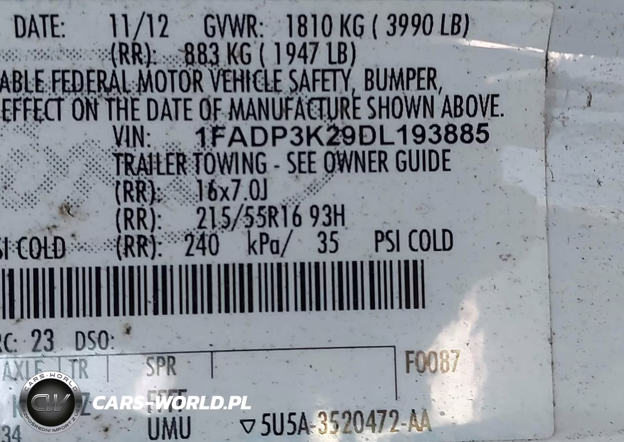 2013 Ford Focus Se VIN:1FADP3K29DL193885 - 9