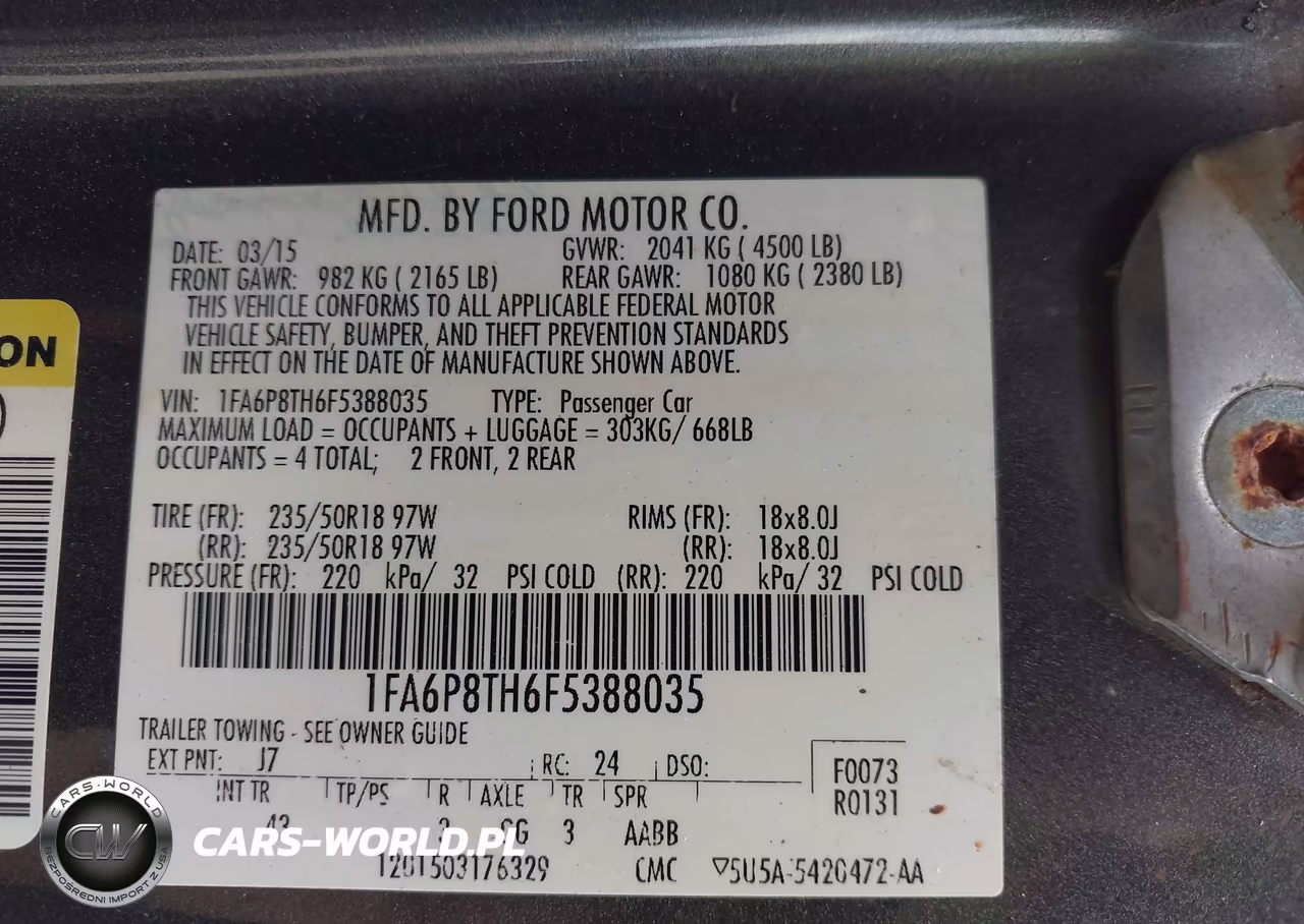 2015 Ford Mustang Ecoboost VIN:1FA6P8TH6F5388035 - 9