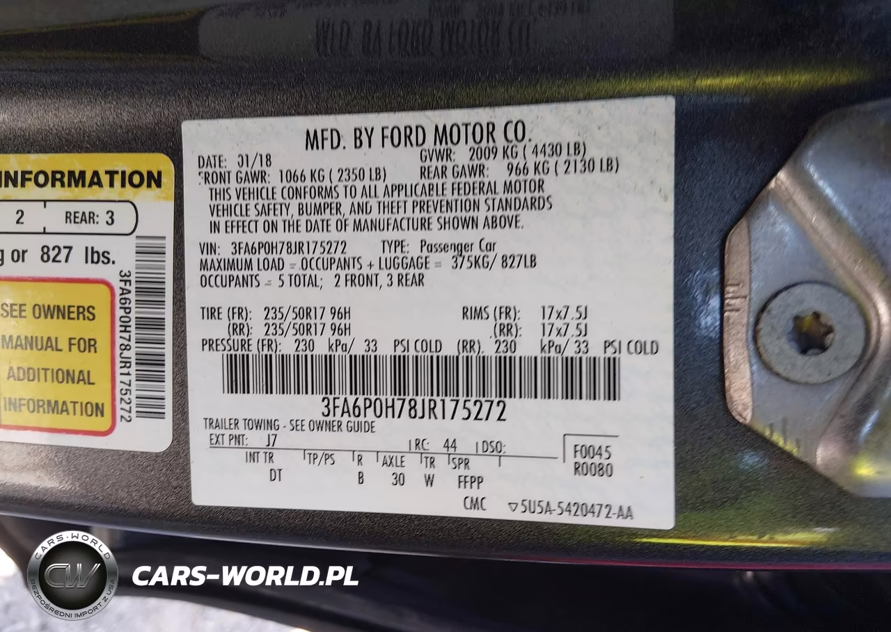 2018 Ford Fusion Se VIN:3FA6P0H78JR175272 - 9