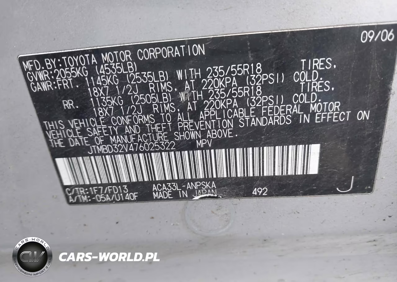 2007 Toyota Rav4 Sport VIN:JTMBD32V476025322 - 9