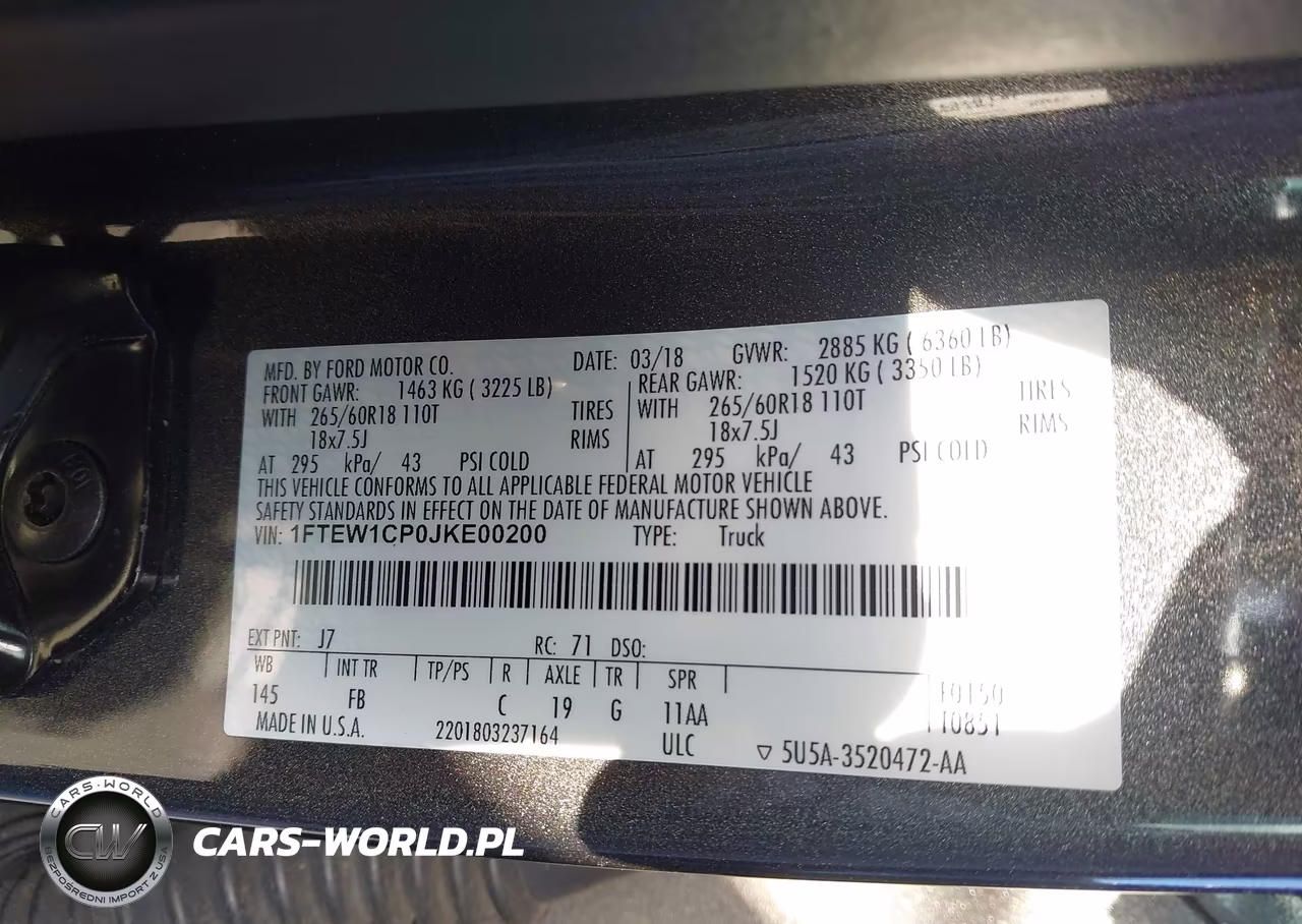 2018 Ford F-150 Xlt VIN:1FTEW1CP0JKE00200 - 9