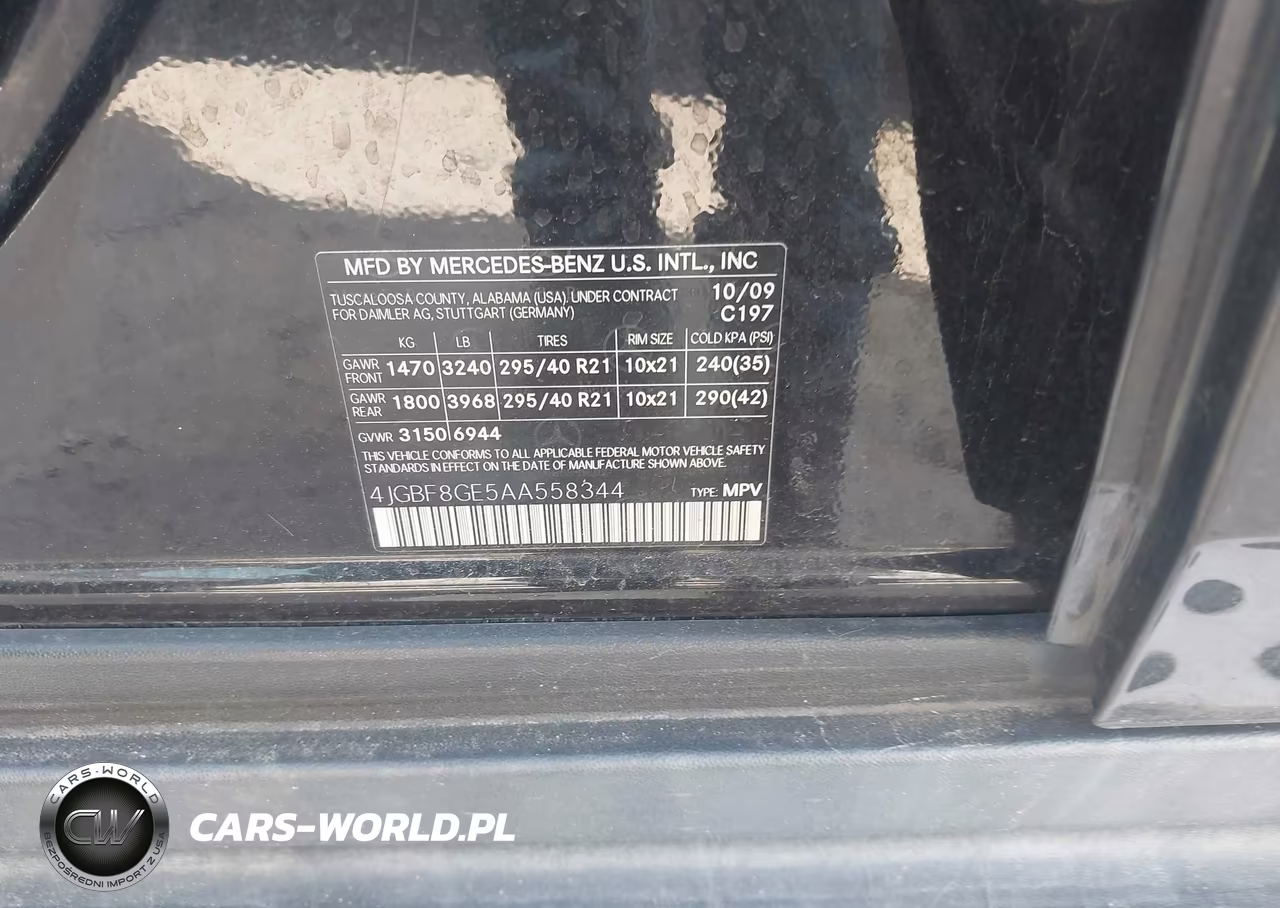 2010 Mercedes-Benz Gl 550 4Matic VIN:4JGBF8GE5AA558344 - 9
