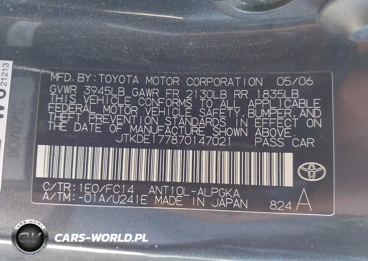2007 Scion Tc VIN:JTKDE177870147021 - 9