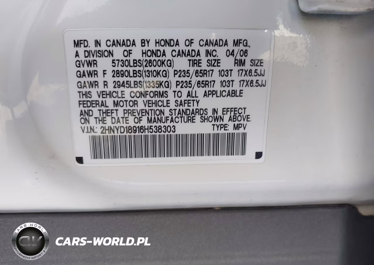2006 Acura Mdx VIN:2HNYD18916H538303 - 9