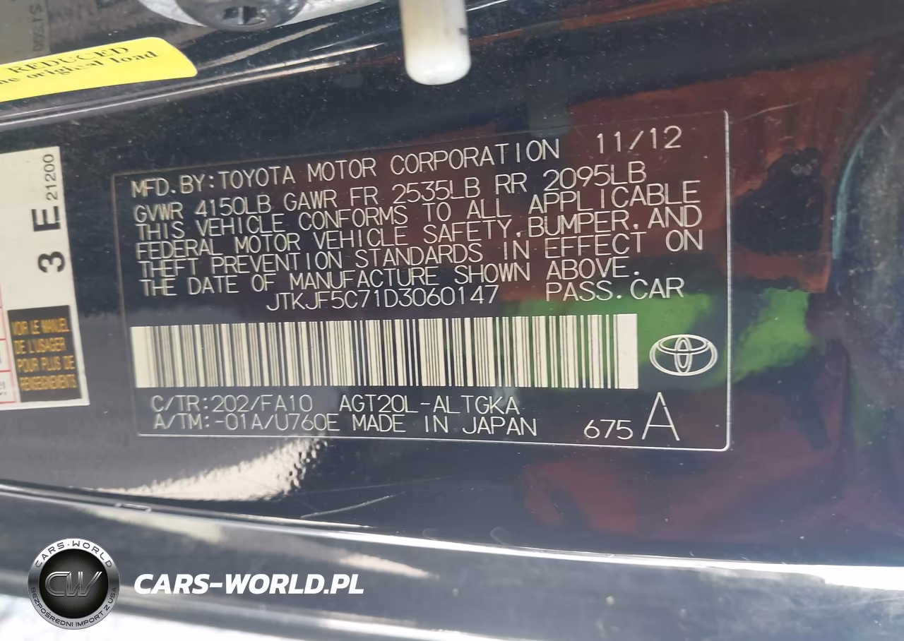 2013 Scion Tc VIN:JTKJF5C71D3060147 - 9