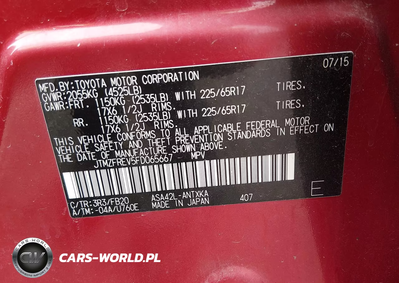 2015 Toyota Rav4 Le VIN:JTMZFREV5FD065667 - 9