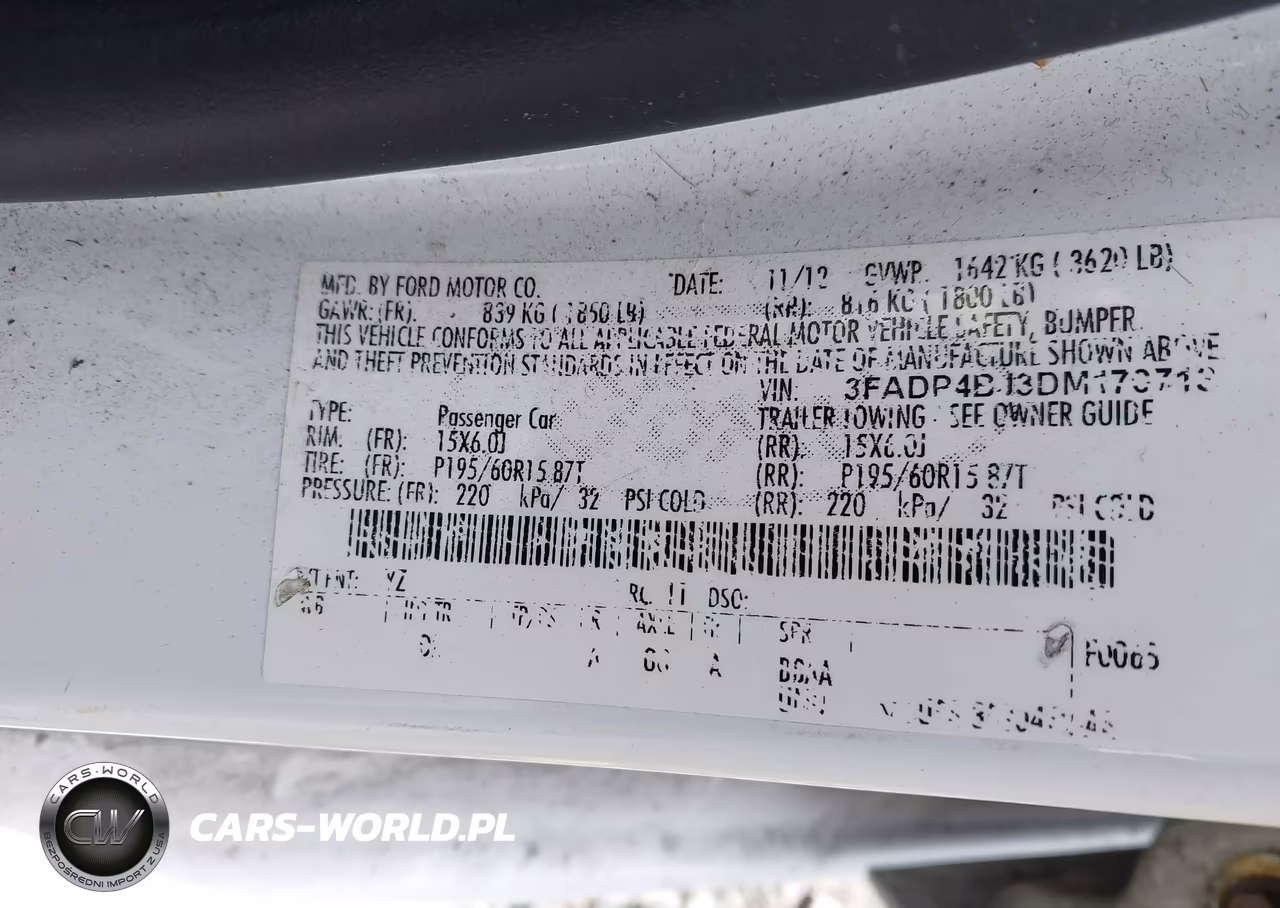 2013 Ford Fiesta Se VIN:3FADP4BJ3DM170713 - 9