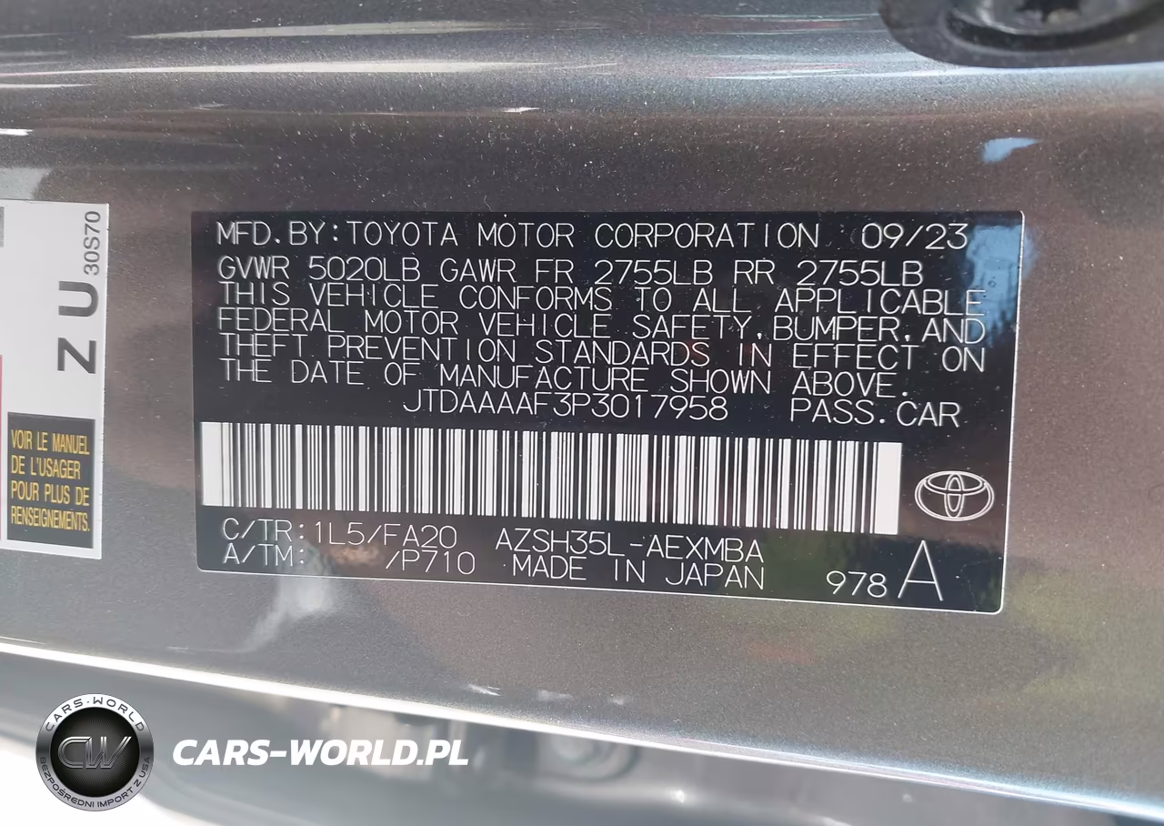 2023 Toyota Crown Xle VIN:JTDAAAAF3P3017958 - 9