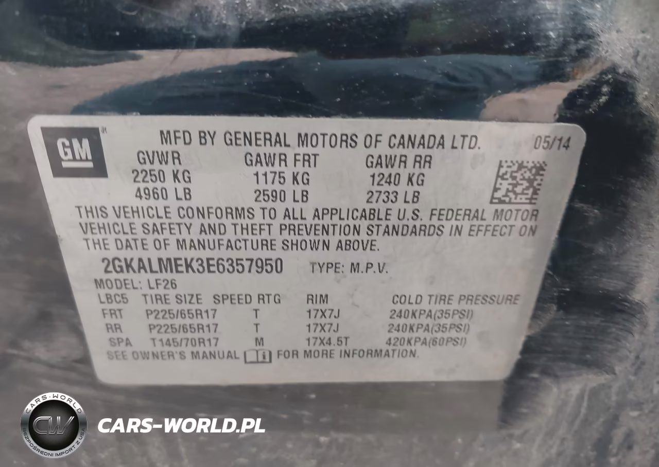 2014 GMC Terrain Sle-1 VIN:2GKALMEK3E6357950 - 9