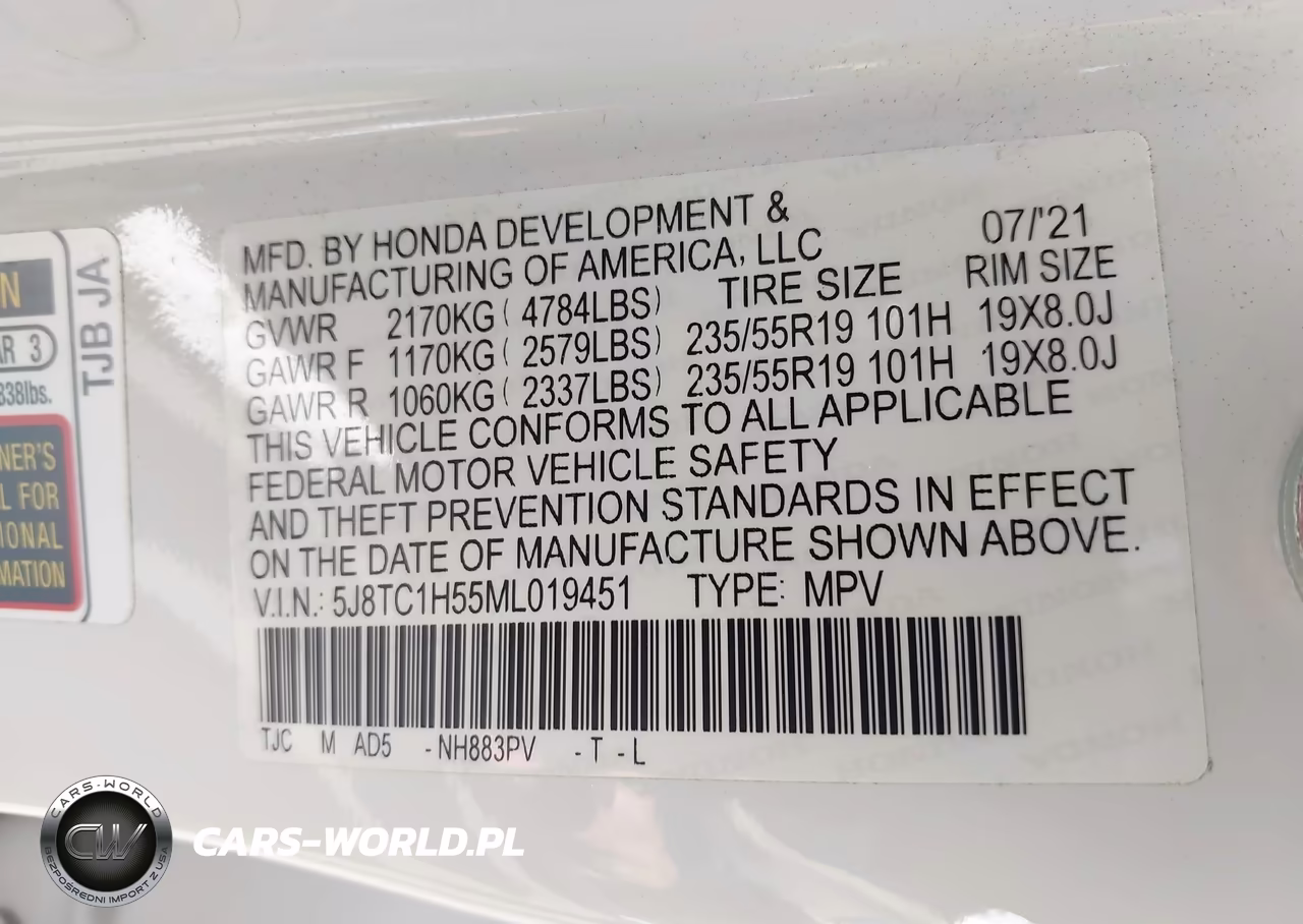 2021 Acura Rdx Technology Package VIN:5J8TC1H55ML019451 - 9