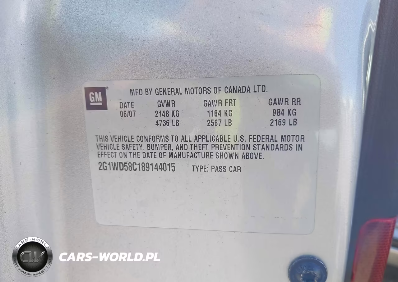 2008 Chevrolet Impala Ss VIN:2G1WD58C189144015 - 9