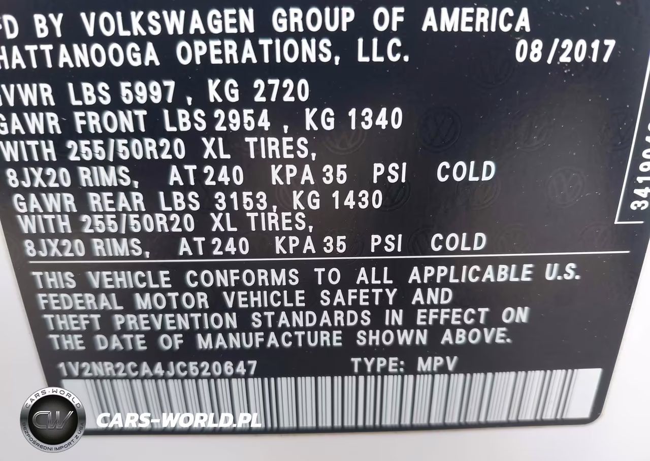 2018 Volkswagen Atlas 3.6L V6 Sel Premium VIN:1V2NR2CA4JC520647 - 9