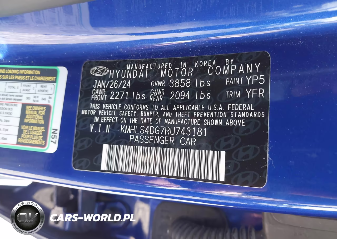 2024 Hyundai Elantra Sel VIN:KMHLS4DG7RU743181 - 9