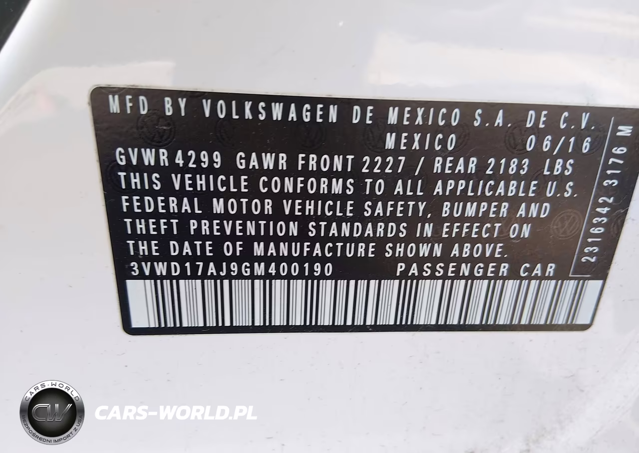 2016 Volkswagen Jetta 1.8T Sport VIN:3VWD17AJ9GM400190 - 9