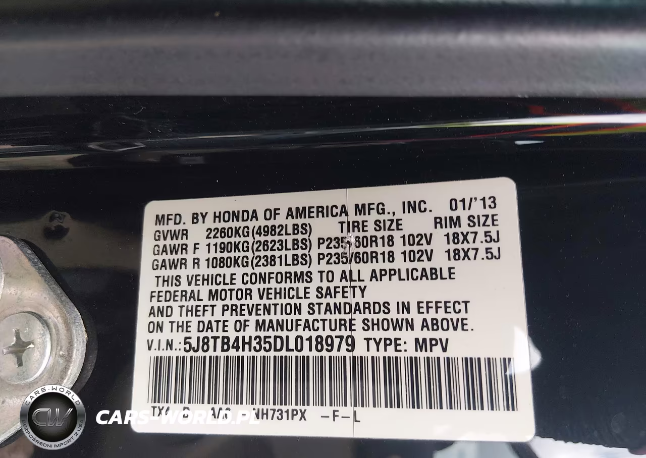 2013 Acura Rdx VIN:5J8TB4H35DL018979 - 9
