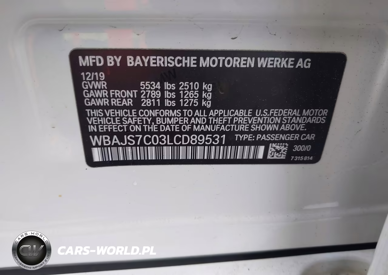 2020 BMW M550I xDrive VIN:WBAJS7C03LCD89531 - 9