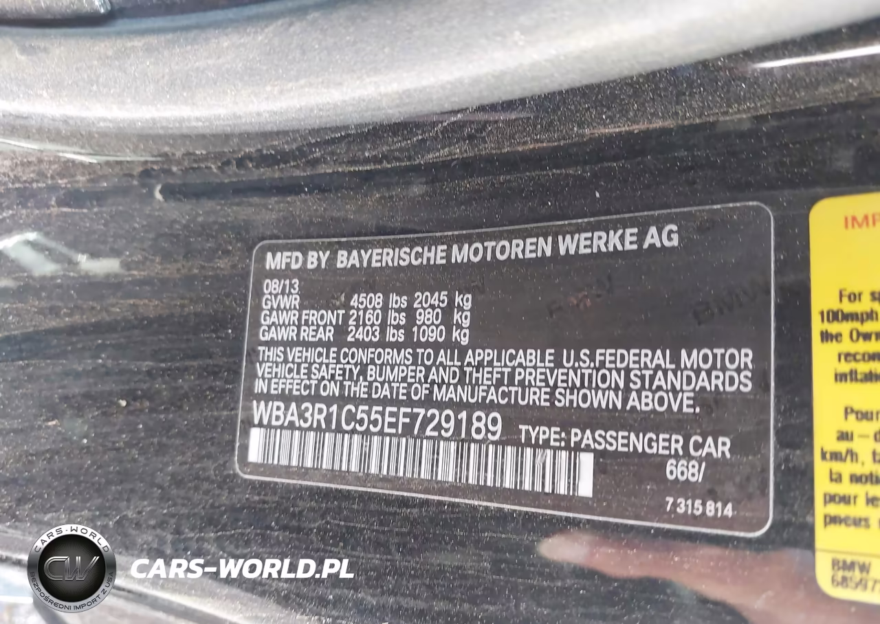 2014 BMW 435I VIN:WBA3R1C55EF729189 - 9