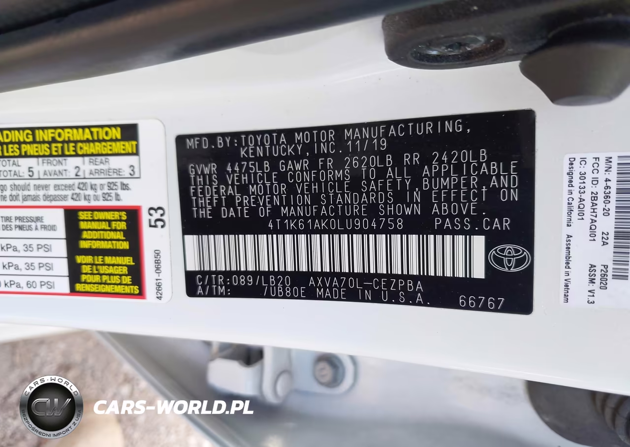 2020 Toyota Camry Xse VIN:4T1K61AK0LU904758 - 9