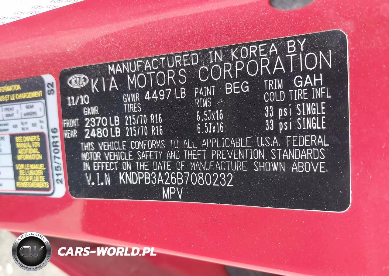 2011 Kia Sportage Lx VIN:KNDPB3A26B7080232 - 9