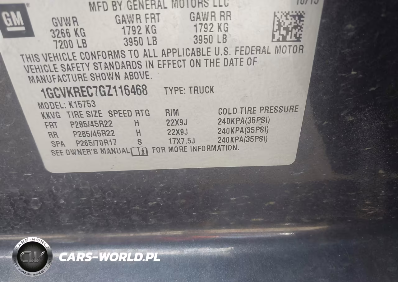 2016 Chevrolet Silverado 1500 2Lt VIN:1GCVKREC7GZ116468 - 9