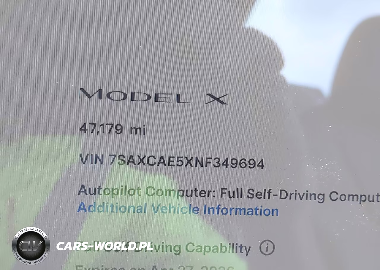 2022 Tesla Model X Dual Motor All-Wheel Drive VIN:7SAXCAE5XNF349694 - 15