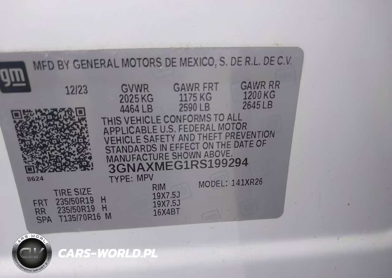 2024 Chevrolet Equinox Fwd Rs VIN:3GNAXMEG1RS199294 - 9