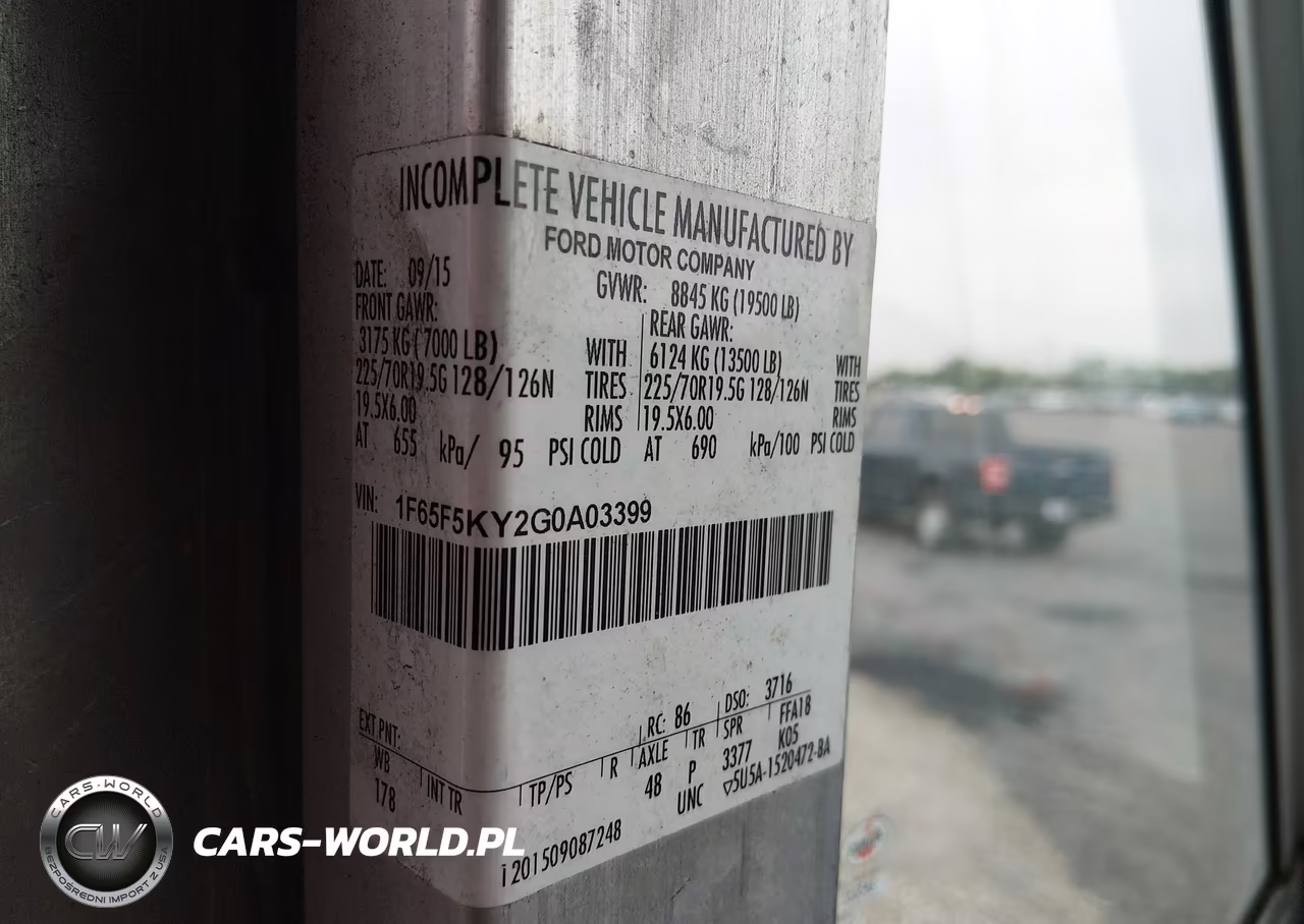 2016 Ford F-59 Commercial Stripped VIN:1F65F5KY2G0A03399 - 8