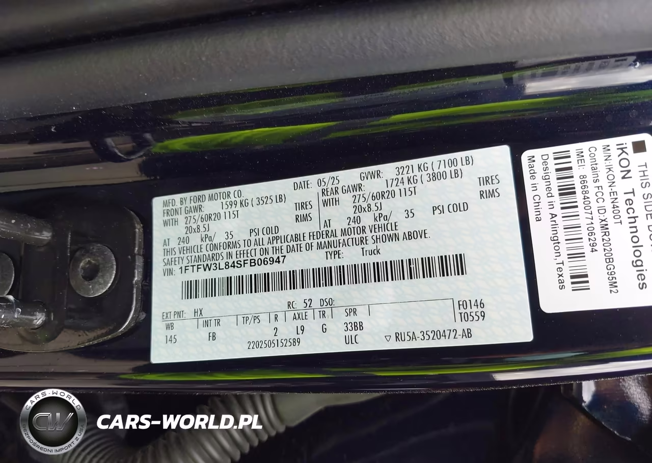 2025 Ford F-150 Xlt VIN:1FTFW3L84SFB06947 - 9