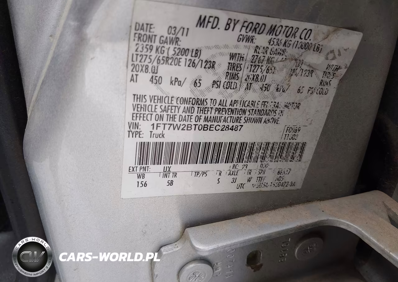 2011 Ford F-250 Lariat VIN:1FT7W2BT0BEC28487 - 9