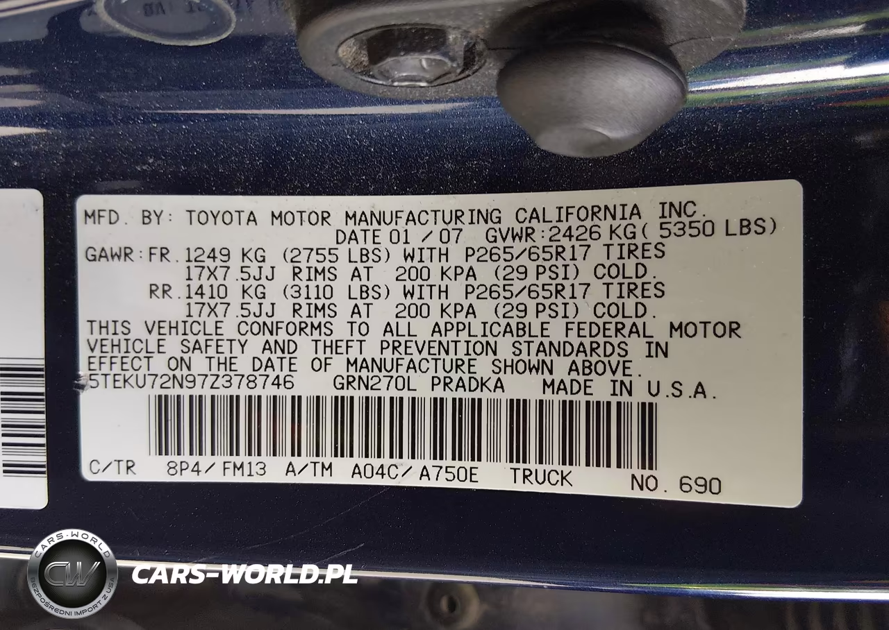 2007 Toyota Tacoma Prerunner V6 VIN:5TEKU72N97Z378746 - 9