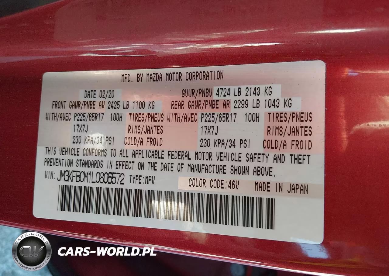 2020 Mazda Cx-5 Touring VIN:JM3KFBCM1L0806572 - 9