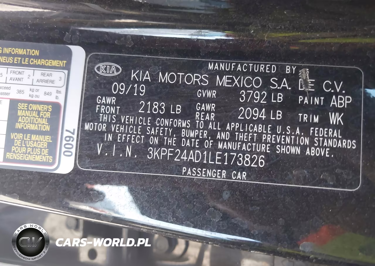 2020 Kia Forte Fe VIN:3KPF24AD1LE173826 - 9