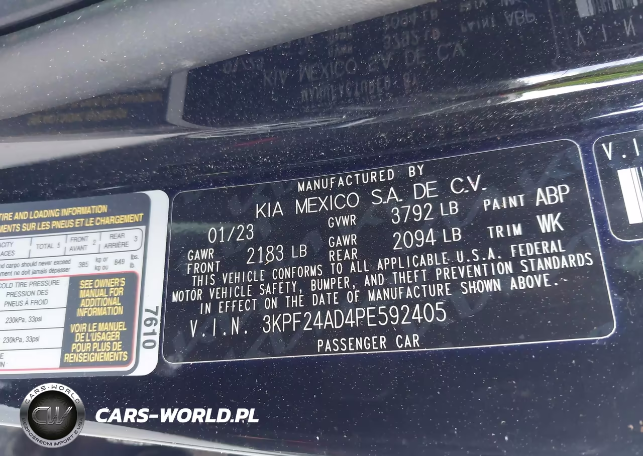 2023 Kia Forte Lxs VIN:3KPF24AD4PE592405 - 9