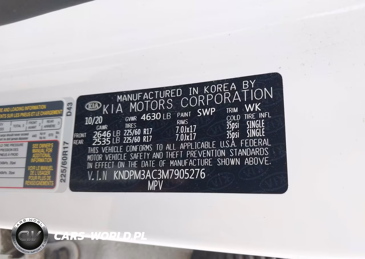 2021 Kia Sportage Lx VIN:KNDPM3AC3M7905276 - 9