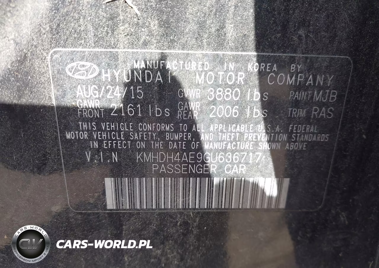 2016 Hyundai Elantra Se VIN:KMHDH4AE9GU636717 - 9
