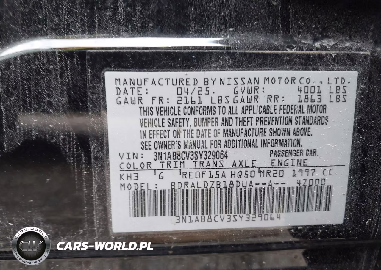 2025 Nissan Sentra Sv VIN:3N1AB8CV3SY329064 - 9