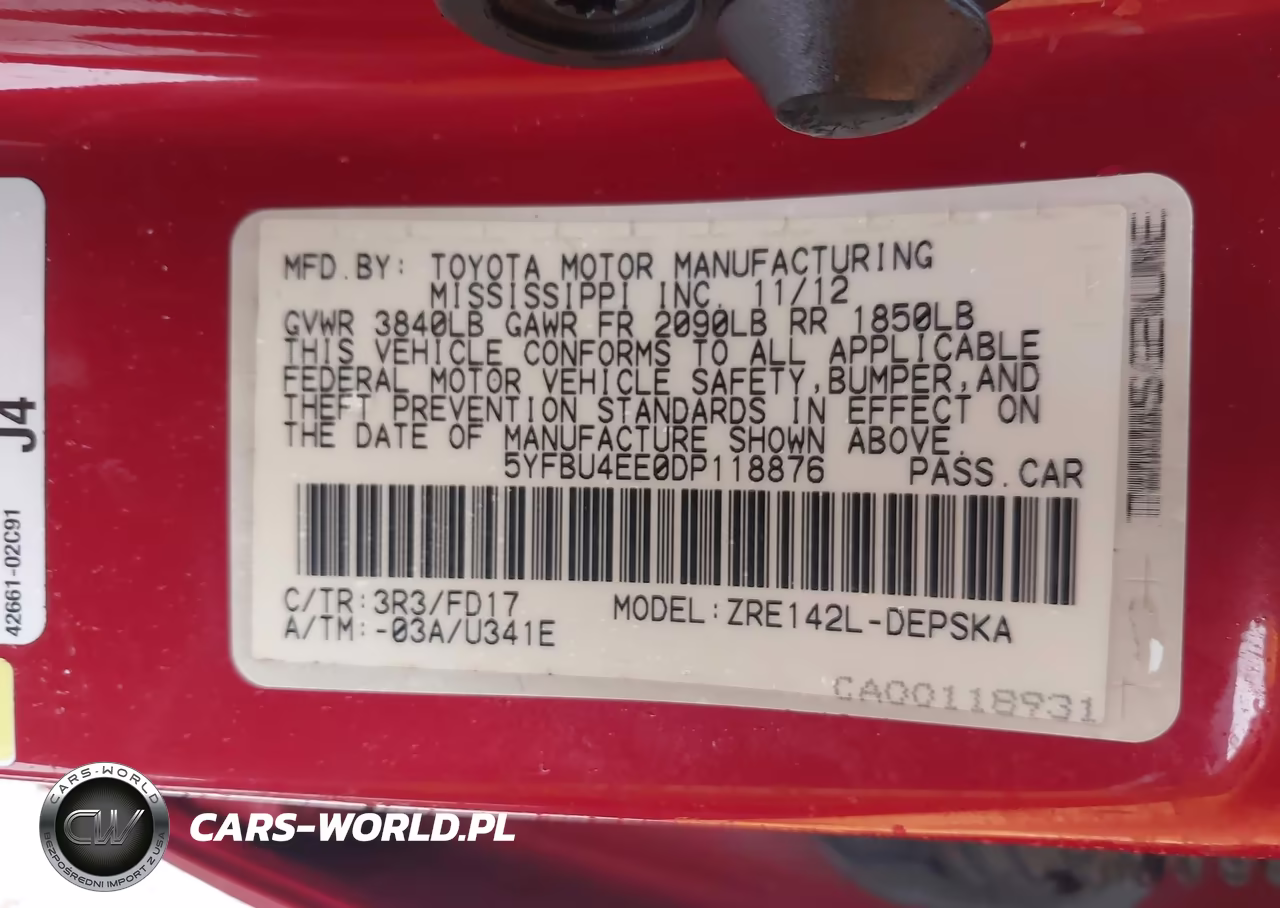 2013 Toyota Corolla S VIN:5YFBU4EE0DP118876 - 9