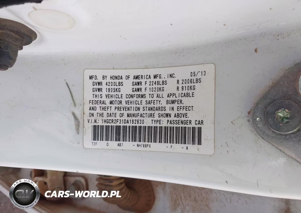 2013 Honda Accord Lx VIN:1HGCR2F31DA192630 - 9